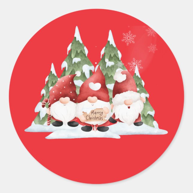 Autocollant de lutins de Noël  (Devant)