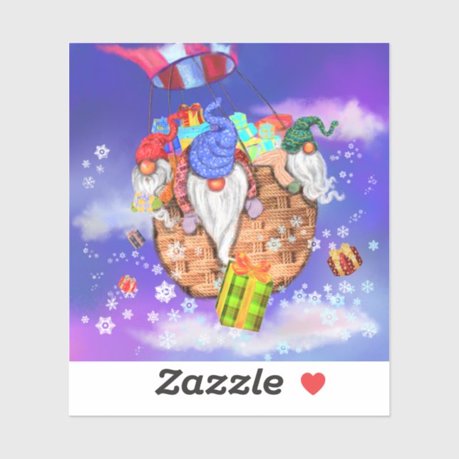 Autocollant de lutins de Noël (Feuille)