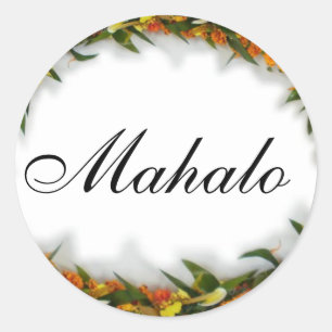Autocollant de mahalo de Merci