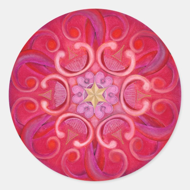 Autocollant de mandala de passion (Devant)