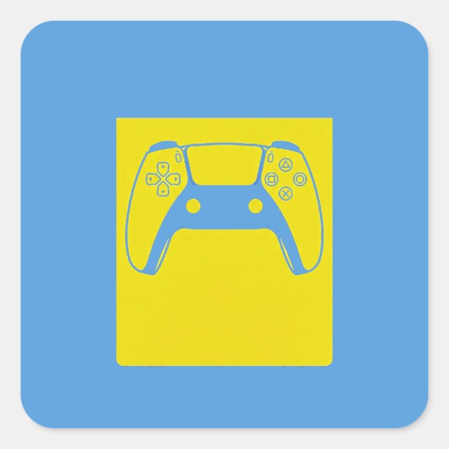 Autocollant de manette de jeu Pop Art - Bleu et Ja (Devant)