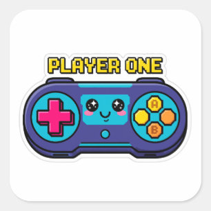 Autocollant de manette de jeu rétro mignon pour jo