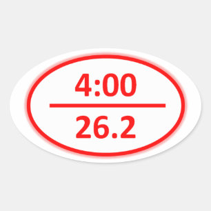 Autocollant de marathon de moins de 4 heures