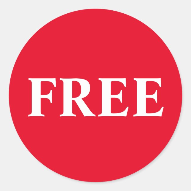 Autocollant de marchandises de produit gratuit rou (Devant)