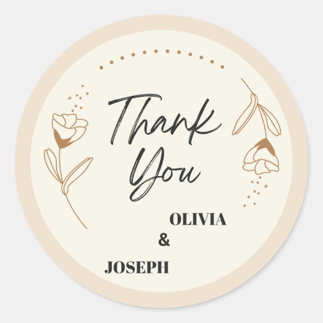 Autocollant de mariage (Devant)