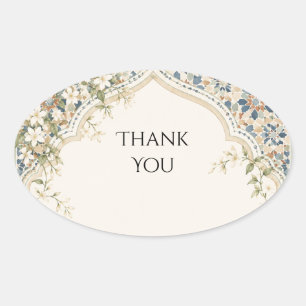 Autocollant de mariage à arche florale en mosaïque