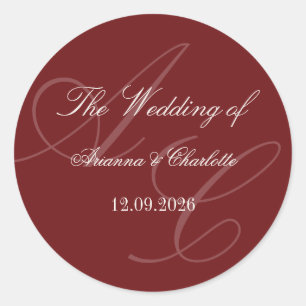 Autocollant de mariage argent ancien Bourgogne