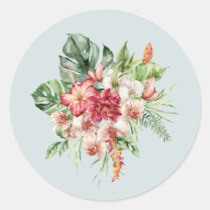 Autocollant de mariage Bouquet de corail d'éléganc