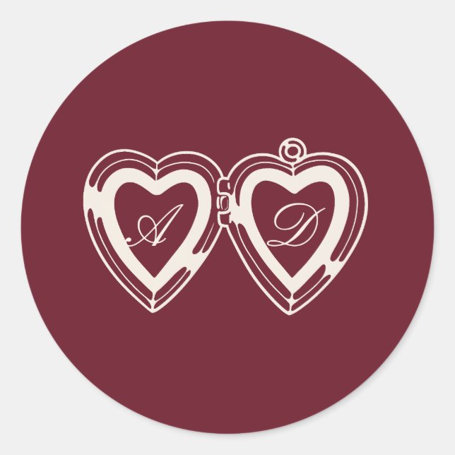 Autocollant de mariage élégant à l'ancienne (Devant)