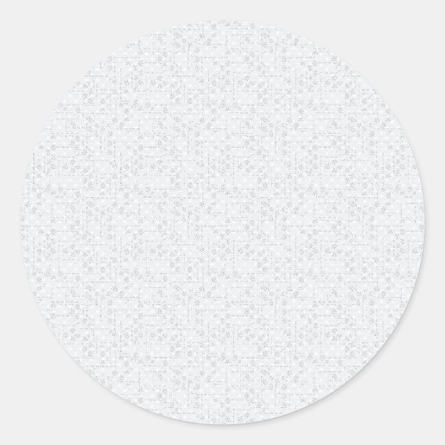 Autocollant de mariage élégant à monogramme blanc (Devant)