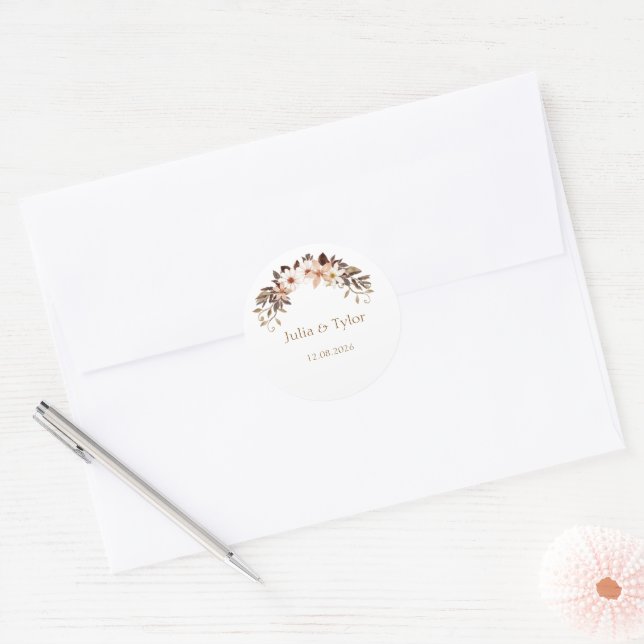 Autocollant de mariage élégant minimal (Enveloppe)