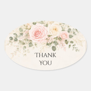 Autocollant de mariage Eucalyptus Rose Rose Pâle