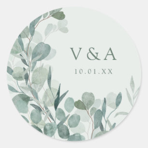Autocollant de mariage Eucalyptus Sage