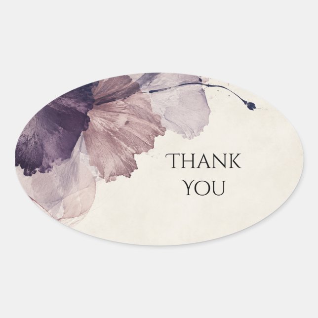 Autocollant de mariage feuille de ginkgo aquarelle (Devant)