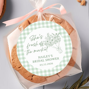 Autocollant de mariage floral frais du marché