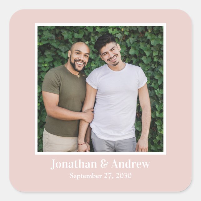 Autocollant de mariage LGBTQ Photo (Devant)