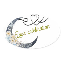 Autocollant de mariage Love Celebration – Lune cro