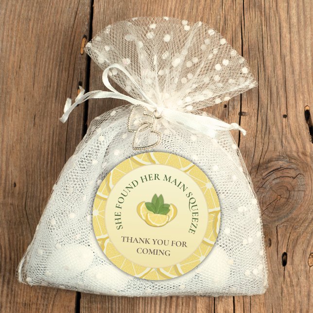 Autocollant de mariage Main Squeeze Lemon (Créateur téléchargé)