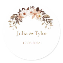 Autocollant de mariage minimal élégant