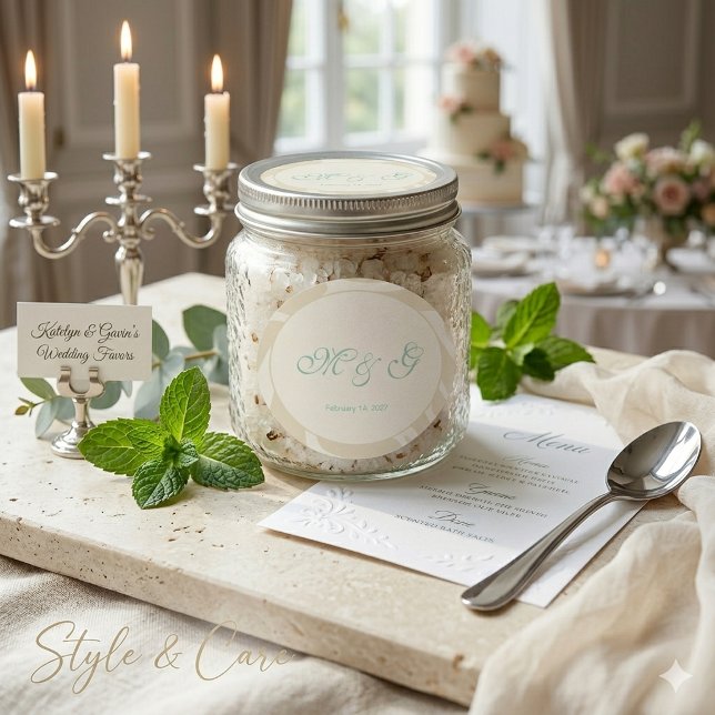 Autocollant de mariage minimaliste Design d'union  (Minimalist Wedding Sticker Graceful Union Design)