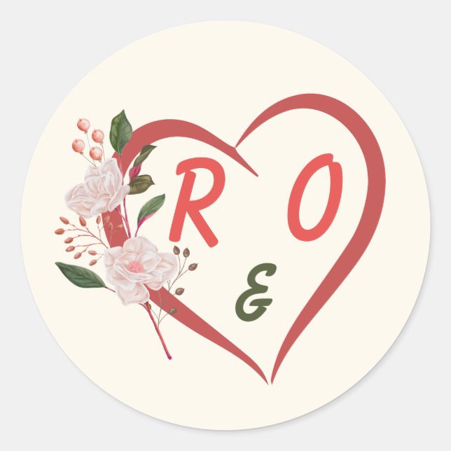 Autocollant de mariage modifiable en arche florale (Devant)