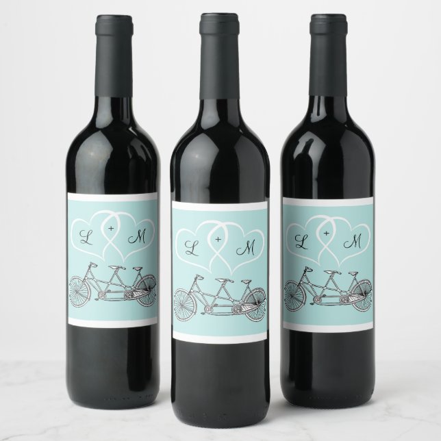 Autocollant de mariage pour bicyclette pour deux c (Bouteilles)