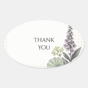 Autocollant de mariage Tartan Thistle Violet