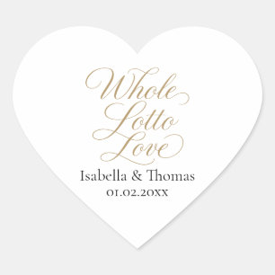 Autocollant de mariage Whole Lotto Love en forme d