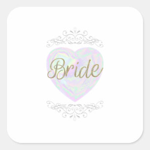 Autocollant de mariée