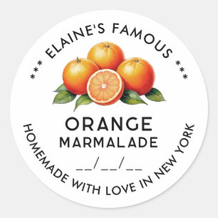 Autocollant de marmelade d'orange comestible avec 