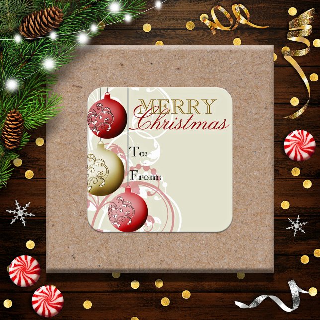 Autocollant de marquage de cadeau de Noël festif (Créateur téléchargé)