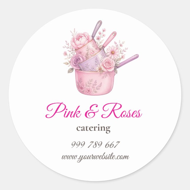 Autocollant de marque d'entreprise de catering Ros (Devant)