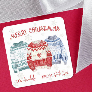 Autocollant de marque-page de Noël festif