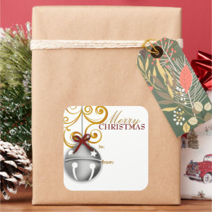 Autocollant de marqueur de cadeau de Noël Jingle B