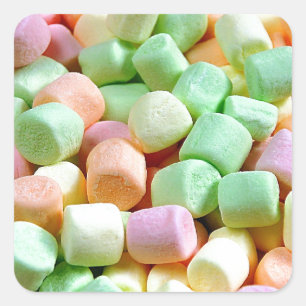 Autocollant de marshmallows miniature coloré