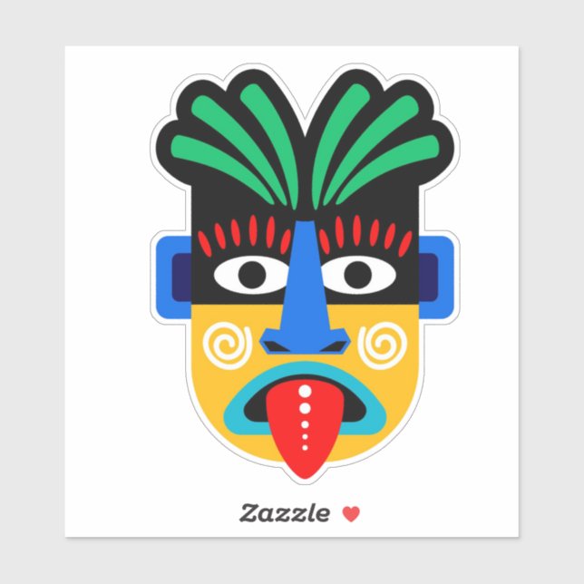Autocollant de masque tribal ethnique (Feuille)