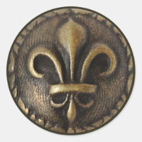 Autocollant de médaillon Fleur De Lis