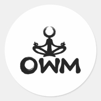 Autocollant de méditation de mantra d'un mot