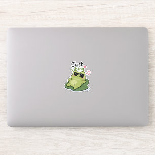 Autocollant de Mème Grenouille Introverti – Simple