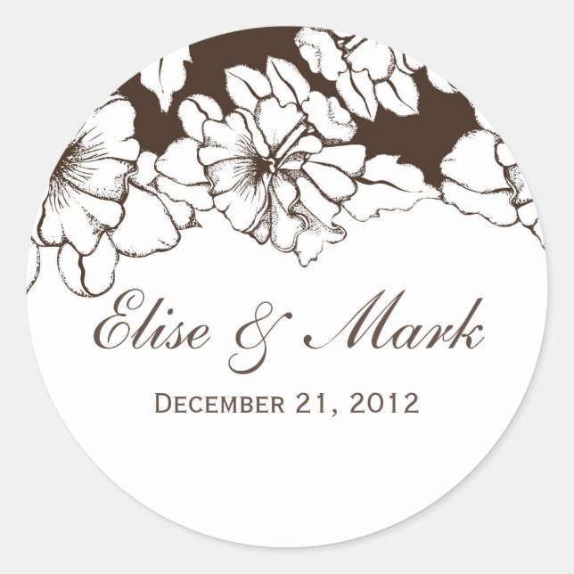 Autocollant de Merci de mariage (Devant)