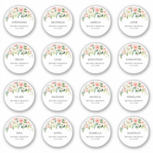 Autocollant de Merci de nom d'invité mariage perso