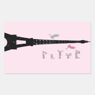 Autocollant de Merci d'inséparables (rose)