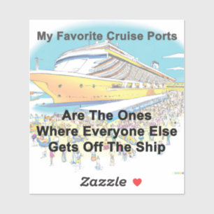 Autocollant de mes ports de croisière préférés