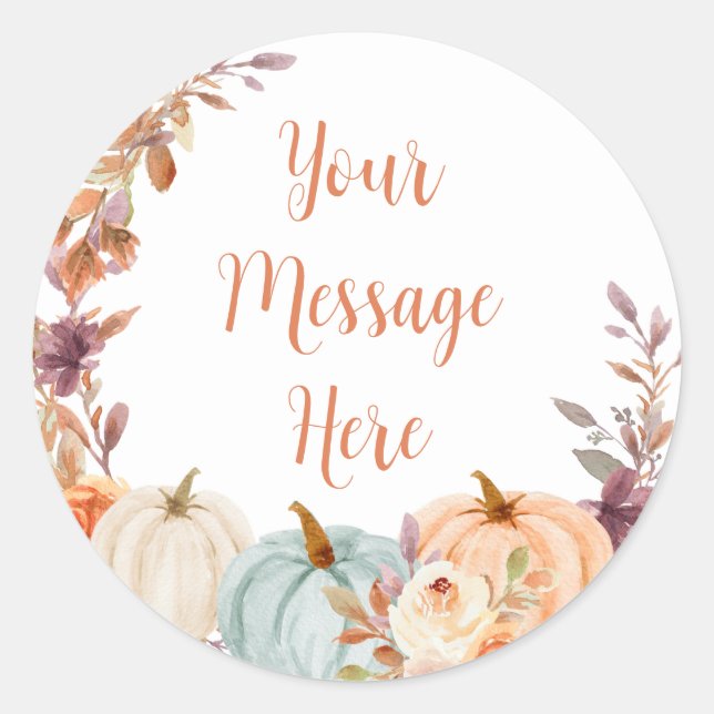 Autocollant de message personnalisé Fleurs de citr (Devant)