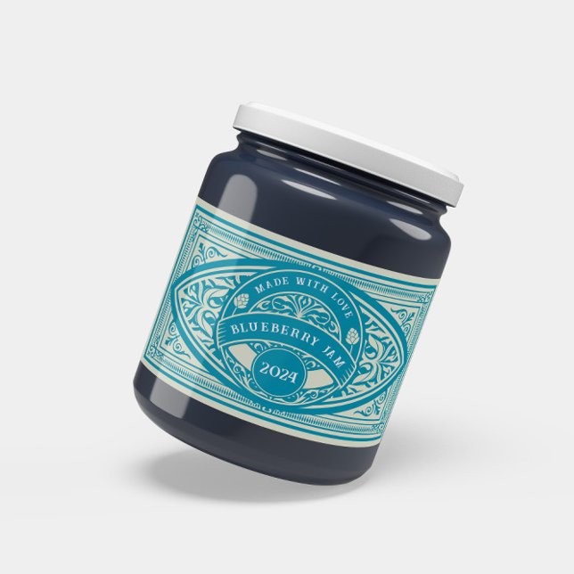 Autocollant de mise en conserve Vintage Retro Jam  (Créateur téléchargé)