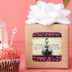 Autocollant de mode Diva Fuchsia rose Retro Super