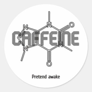 Autocollant de molécule de caféine