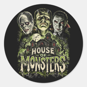 Autocollant de monstre d'horreur classique House o