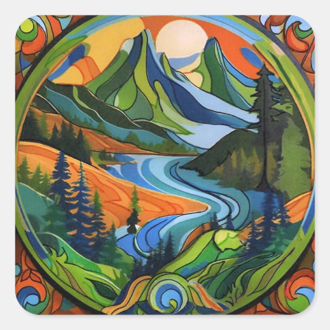 Autocollant de montagne et extérieur (Devant)