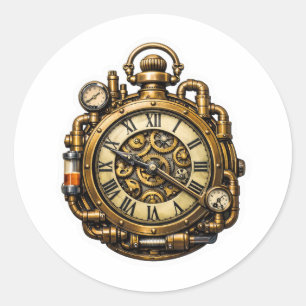 Autocollant de montre de poche Steampunk complexe